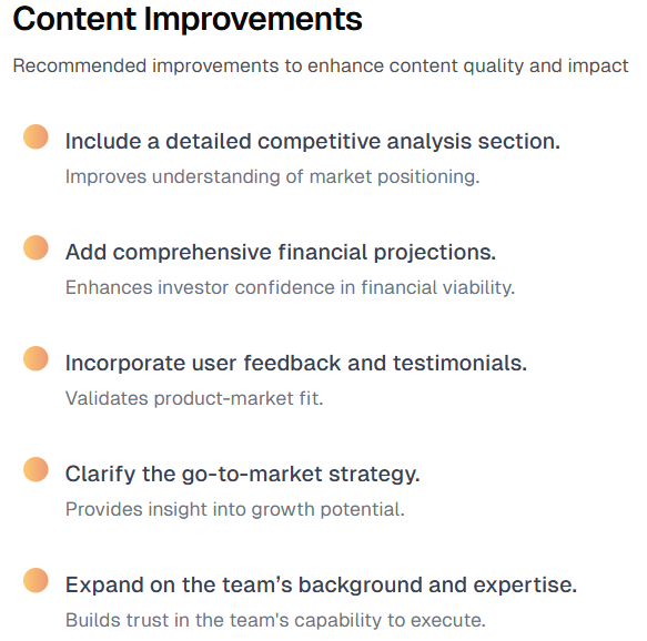 Content Improvements