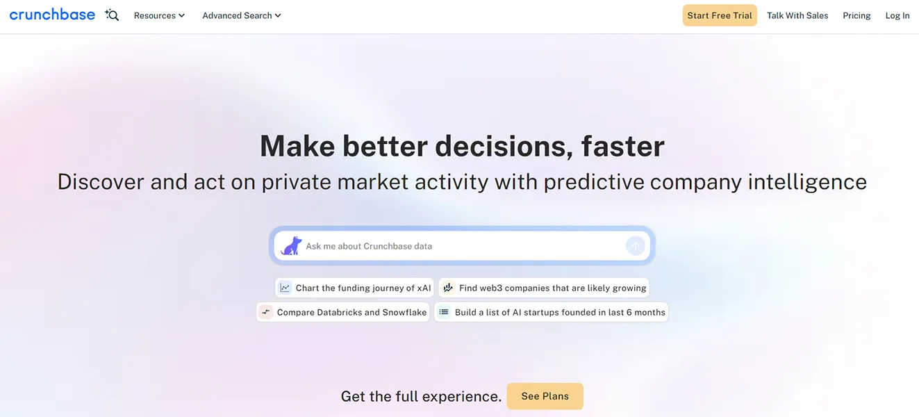 Crunchbase for Founders