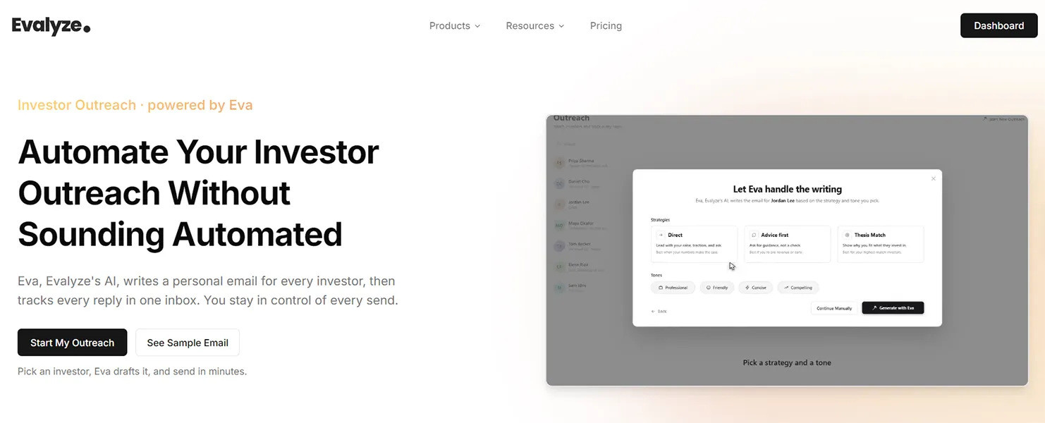 Evalyze Investor Outreach